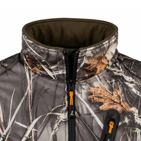 Blouson chasse softshell camo kaki 4 poches S-3XL