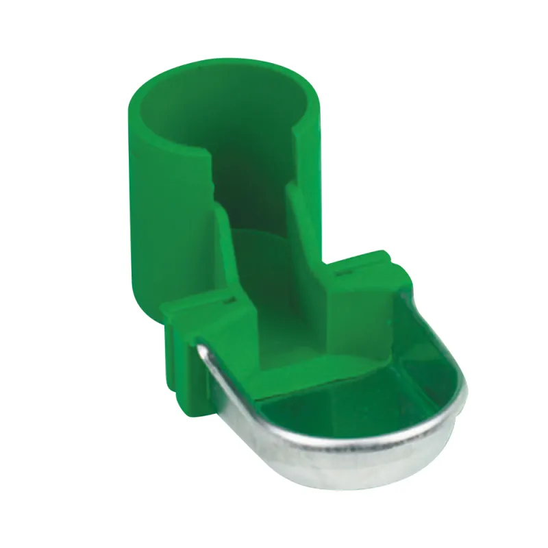 Abreuvoir porte-bouteille vert GAUN pour cages - 50cm