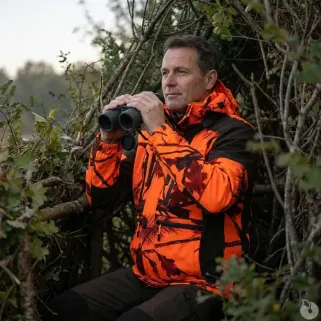 Veste chasse softshell SL TEX orange camo S-3XL