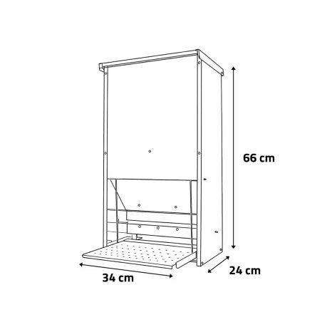 Mangeoire galvanisée anti-rongeurs 23 kg pour volailles