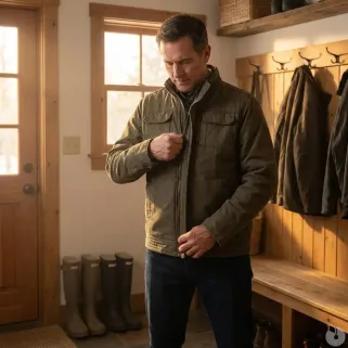 Veste Houston marron - robustesse et confort outdoor L/XL