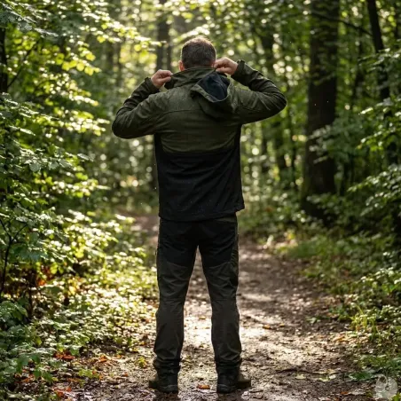 Veste Softshell Tralnor 3 couches déperlante à capuche