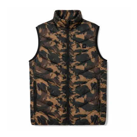 Gilet chauffant camo CE - M à 3XL pour extérieur