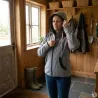 Blouson femme molletonné gris capuche 2 poches XS-2XL