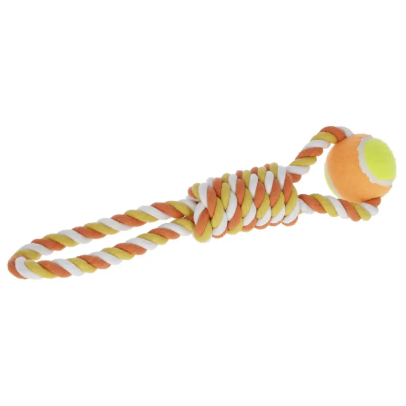 Balle de tennis avec poignée pour chien - 37 cm