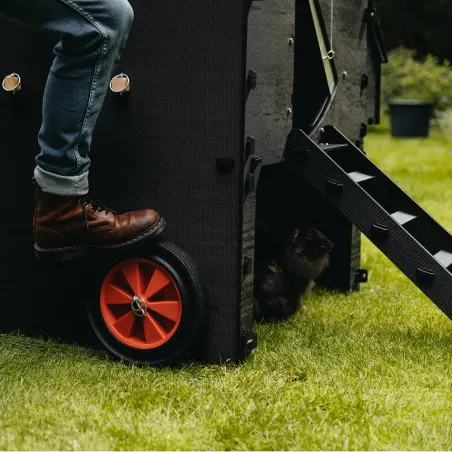 Kit roulette pour poulailler 8-15 poules en plastique recyclé