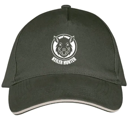 Casquette Keiler Hunter Army/Beige - Coton 260g/m²