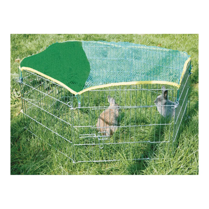 Enclos hexagonal sécurisé pour chiots ou rongeurs