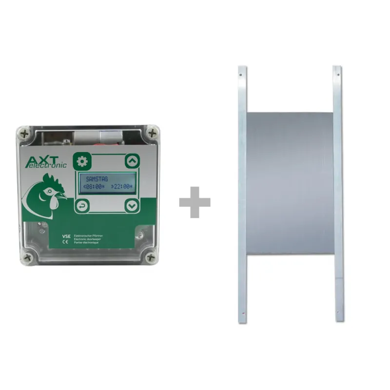 Portier automatique horloge + trappe 22x33cm VSE