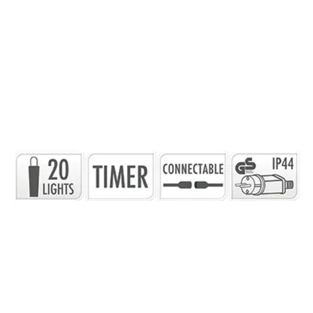 Guirlande LED 20 boules colorées - 14,5 m extérieur