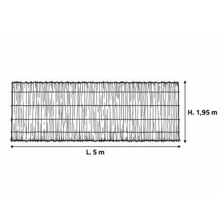 Brande de bruyère naturelle Largeur 5 m Hauteur 1.95 m - occultation naturelle