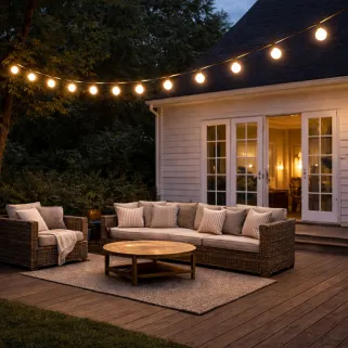 Guirlande 20 boules LED blanches - 14,5 m extérieur/intérieur