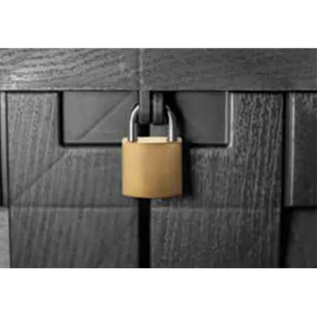 Coffre jardin 2 portes sécurisé 117x74x110 cm noir 780L