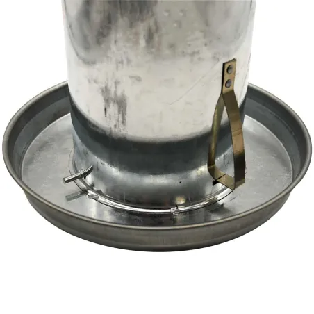 Abreuvoir galvanisé 4L pour poules - Double paroi robuste