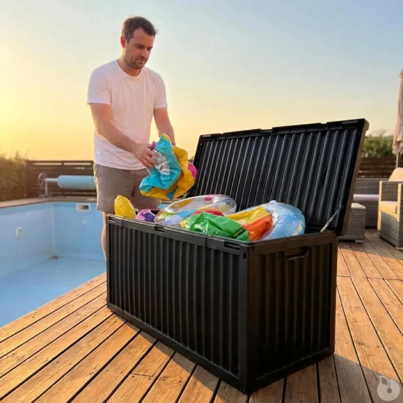 Coffre extérieur 120 cm - Rangement jardin résistant