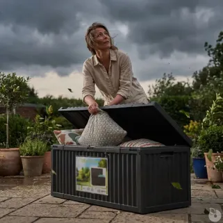 Coffre extérieur 120 cm - Rangement jardin résistant