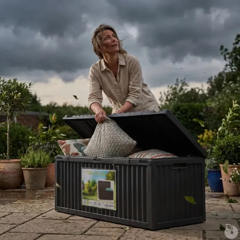 Coffre extérieur 120 cm - Rangement jardin résistant