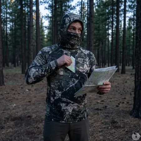 Gilet technique respirant avec capuche et masque intégré