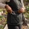 Gilet Haxby Walker & Hawkes vert coton ciré femme