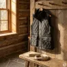 Gilet Haxby Walker & Hawkes vert coton ciré femme