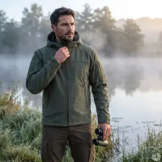 Veste Softshell Fighter V2 kaki – Imperméable et ultra-résistante