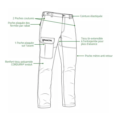 Pantalon Traqueur 4P - Robuste & Confortable