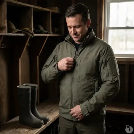 Veste Fighter 8 poches Ripstop Kaki M à 3XL - Élevage & Jardin