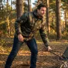 Veste coupe-vent fourrée camouflage S à 3XL