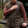 Gilet de chasse Treeland marron 20 cartouchières déperlant