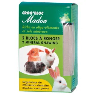 Lot de 2 blocs minéraux Croq'bloc pour rongeurs 200 g