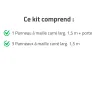 Kit parc à chiot carré 1,5 x 1,5 m