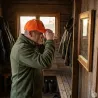 Casquette chasse sanglier coton orange réglable
