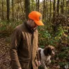 Casquette chasse sanglier coton orange réglable