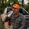 Casquette chasse sanglier coton orange réglable