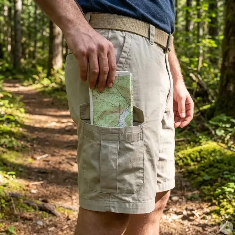 Short cargo Valley beige polycoton multi-poches