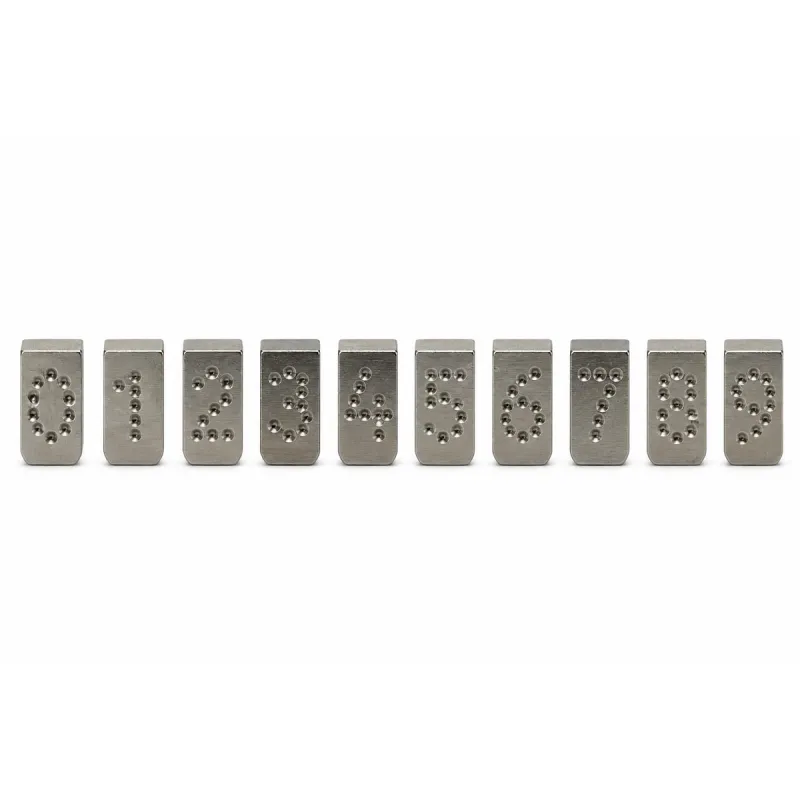 10 chiffres 7mm pour pince à tatouer animaux