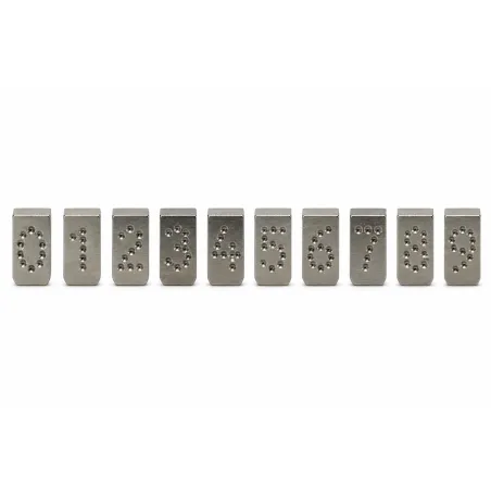 10 chiffres 7mm pour pince à tatouer animaux