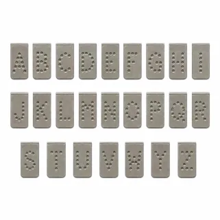 Kit alphabet 7mm pour pince à tatouer Kerbl