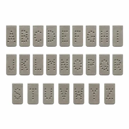 Kit alphabet 7mm pour pince à tatouer Kerbl