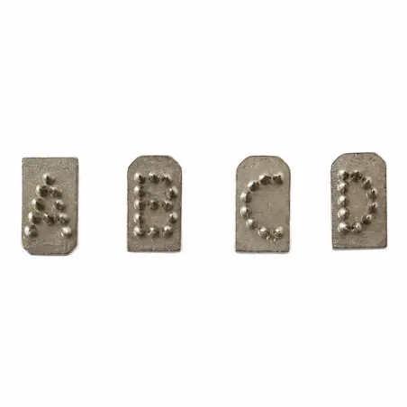 Kit alphabet 7mm pour pince à tatouer Kerbl