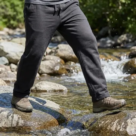 Pantalon molleton charbon 3 poches - Confort outdoor