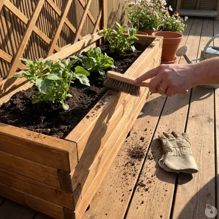 Jardinière bois autoclave classe 3 + treillis 90x31x140 cm