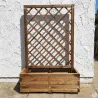 Jardinière bois autoclave classe 3 + treillis 90x31x140 cm