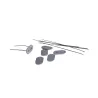 Canisse PVC gris 1x3m double face - Kit fixation inclus