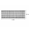 Canisse PVC gris 1x3m double face - Kit fixation inclus