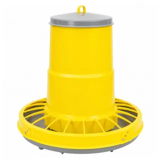 Mangeoire trémie 17kg jaune pour volailles anti-gaspi