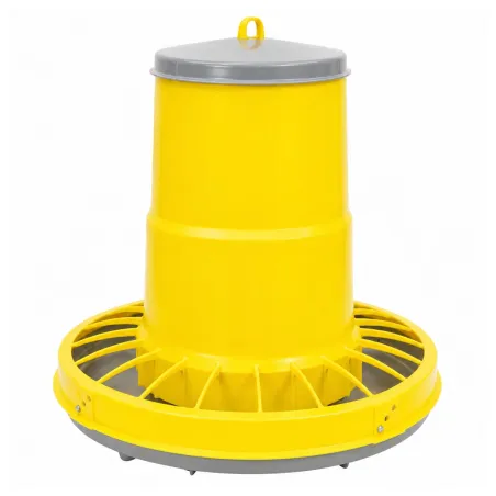 Mangeoire trémie 17kg jaune pour volailles anti-gaspi