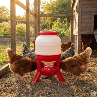 Mangeoire Gaun 23 kg anti-gaspi sur pieds - Élevage