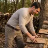 Ceinturon cuir marron à surpiqûres pour éleveurs