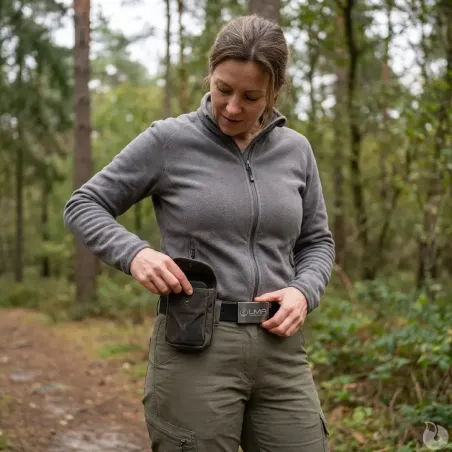 Ceinture cuir Bivouac 120 cm - Noir robuste et ajustable